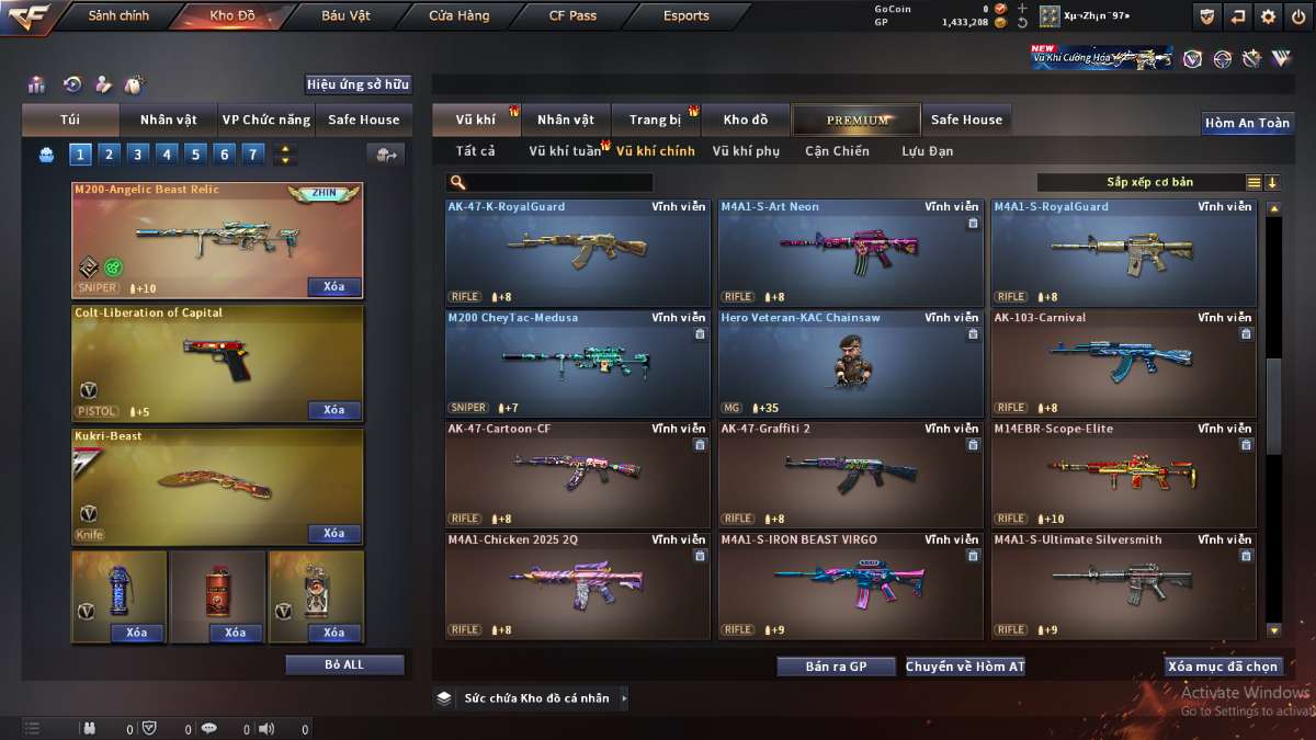 shop acc cf uy tin gia re